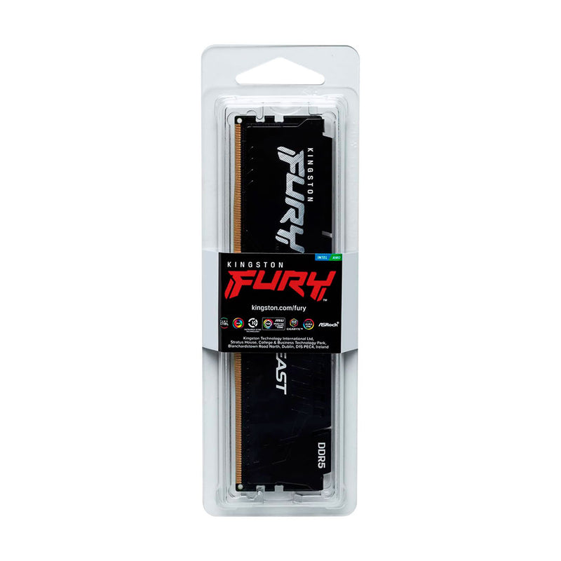 KINGSTON KF552C40BB-8 - Memoria Ram Kingston Fury Beast 8GB DDR5-5200MHz PC5-41600, CL40 1.25V 288-Pines XMP 3.0