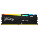 KINGSTON KF556C40BBA-16 - Kingston Fury Beast 16GB DDR5-5600MHz PC5-44800 CL40 Ram Memory, 1.25V, 288-Pin XMP 3.0 RGB 