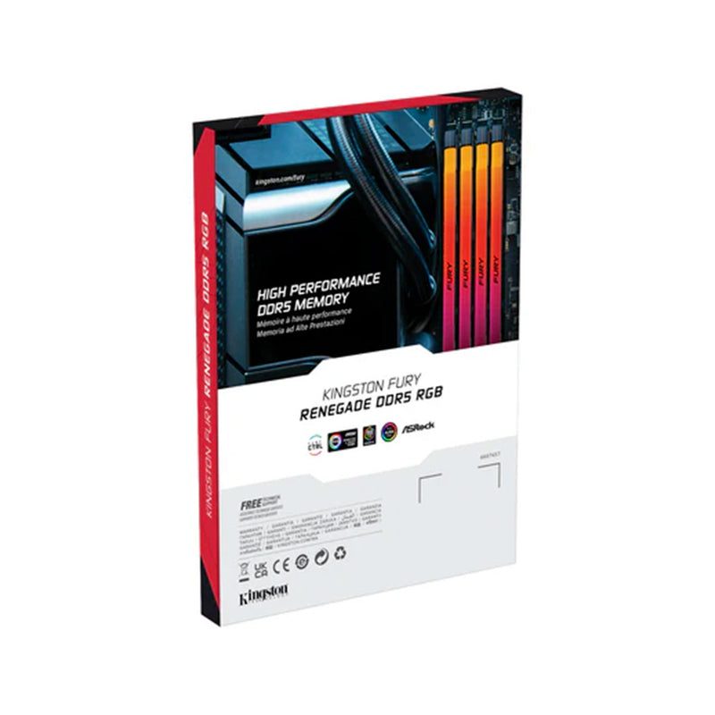 KINGSTON KF564C32RSA-16 - Memoria Ram Kingston Fury Renegade 16GB DDR5 6400 MHz PC5-51200 CL32 1.4V RGB.