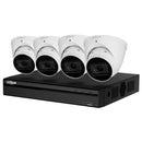 DAHUA KIT-NVR4CH-4DOM Kit Cámaras de Seguridad IP POE Full HD 2MP: NVR 4CH y 4 cámaras interior