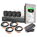 DAHUA KIT-XVR4C8CH-1TB-IL Kit Cámaras HDCVI 2MP Full Hd 4 cámaras exterior, 1 XVR 8ch, 1TB, 4 cables 18m , Fuente 3amp