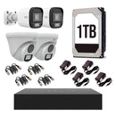 UNIVIEW KIT-TVI-4 Kit cámara de seguridad analógico 2MP: XVR 8ch+2Int+2Ext+1TB+4Bal+4Fte
