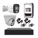 UNIVIEW KIT-TVI-3 Kit cámara de seguridad analógico 2MP: XVR 8ch+1Int+1Ext+1TB+2Bal+2Fte