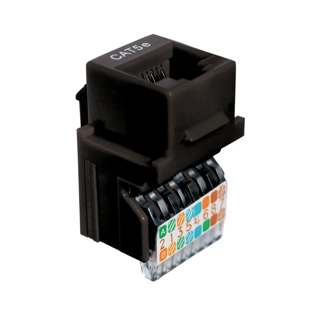 DIXON KJ7-CE-US/BKN Jack RJ45 Cat 5e negro a presión