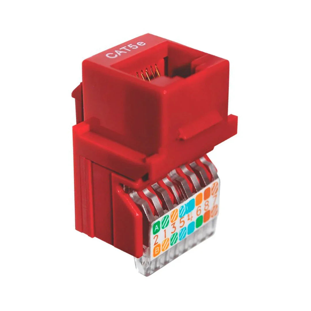 DIXON KJ7-CE-US/RDN Jack RJ45 Cat 5e rojo a presión