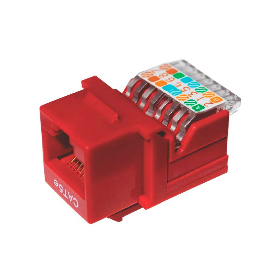 DIXON KJ7-CE-US/RDN Jack RJ45 Cat 5e rojo a presión