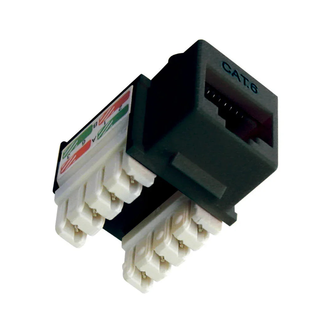 DIXON KJ8-C6-US/BKN Jack RJ45 Cat 6 de poncheo negro