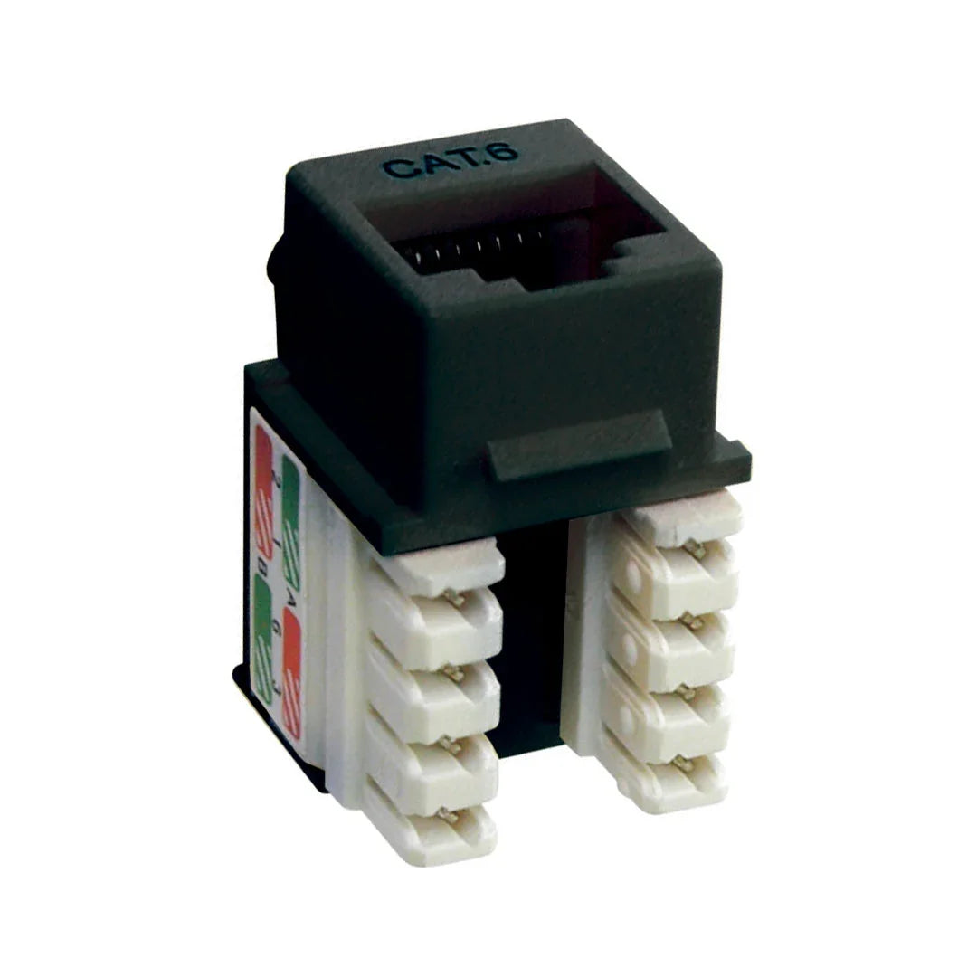 DIXON KJ8-C6-US/BKN Jack RJ45 Cat 6 de poncheo negro
