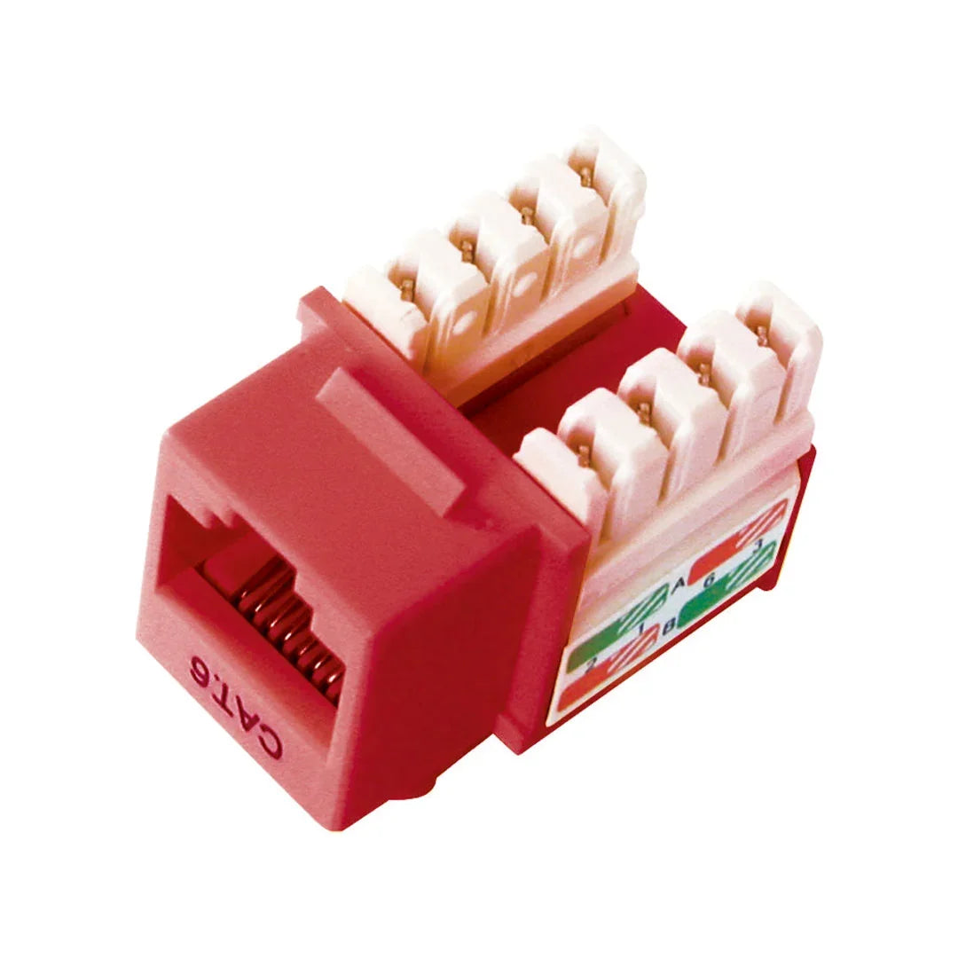 DIXON KJ8-C6-US/RDN Jack RJ45 Cat 6 de poncheo rojo