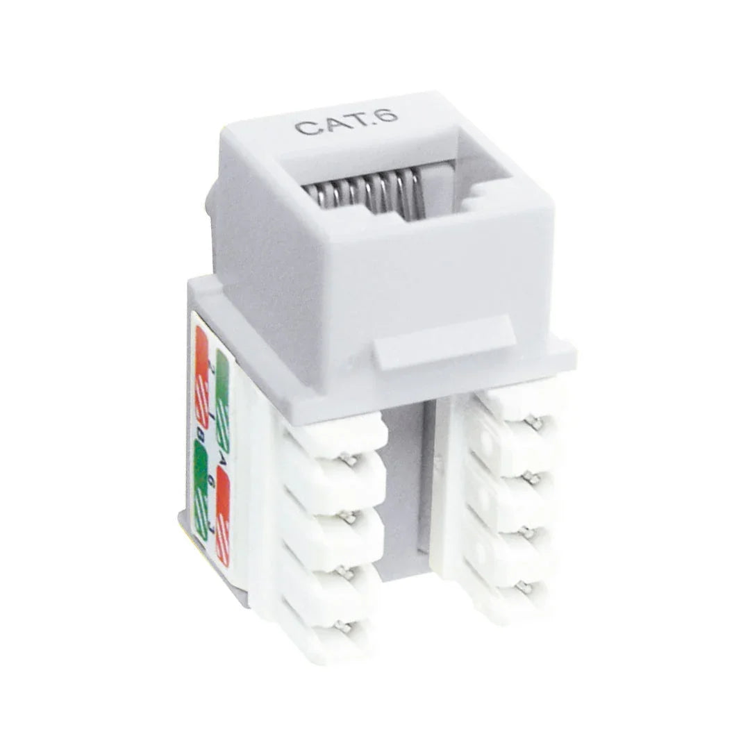 DIXON KJ8-C6-US/WHN Jack RJ45 Cat 6 de poncheo blanco