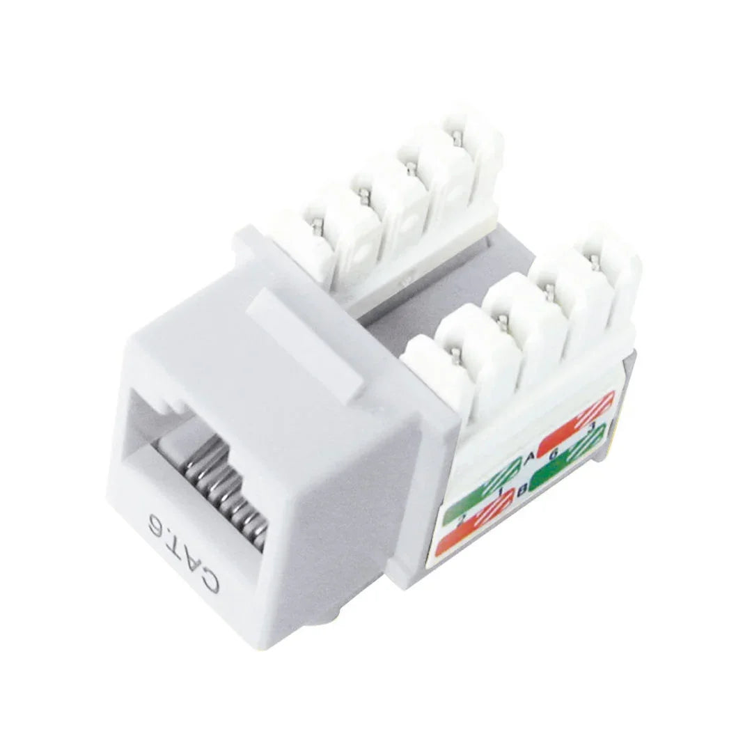 DIXON KJ8-C6-US/WHN Jack RJ45 Cat 6 de poncheo blanco