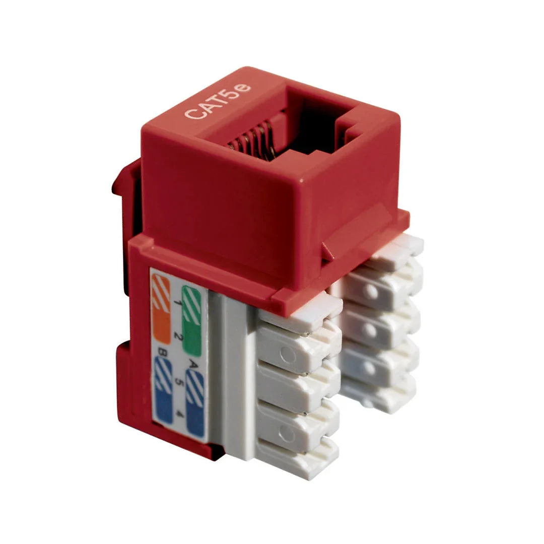 DIXON KJ8-CE-US/RDN Jack RJ45 Cat 5e rojo de poncheo