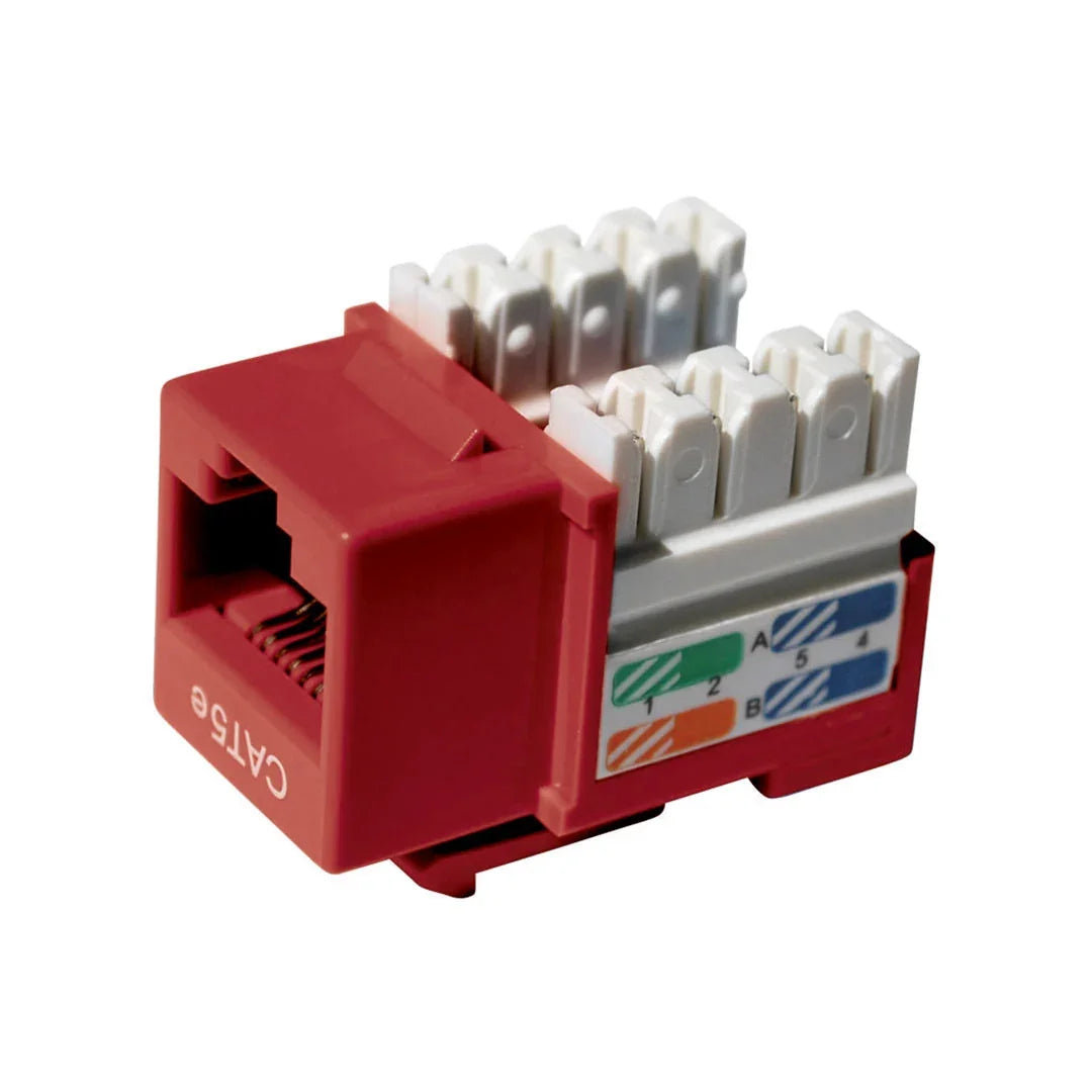 DIXON KJ8-CE-US/RDN Jack RJ45 Cat 5e rojo de poncheo