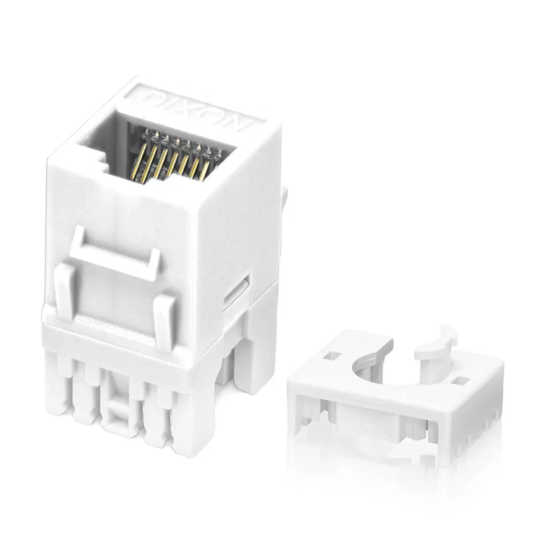 DIXON KJ88-C6-US/WH Jack RJ45 Cat 6 de poncheo blanco