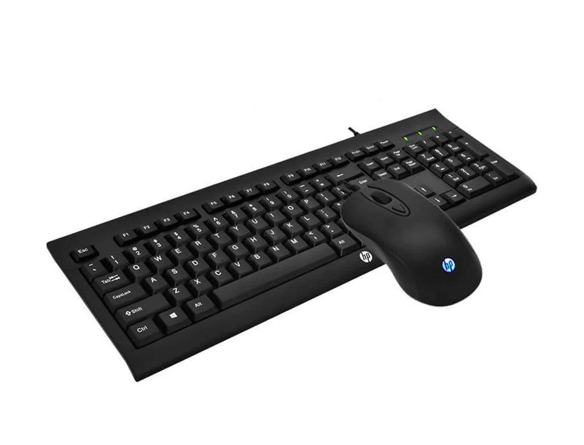 HP KM100 Combo teclado + mouse, teclado 105 teclas, mouse 4 botones con cable USB