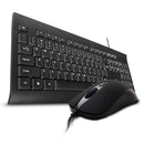 HP KM100 Combo teclado + mouse, teclado 105 teclas, mouse 4 botones con cable USB