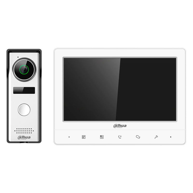 DAHUA KTA02M, Kit Videoportero Analógico HD Pantalla 7" Frente de Calle Metal