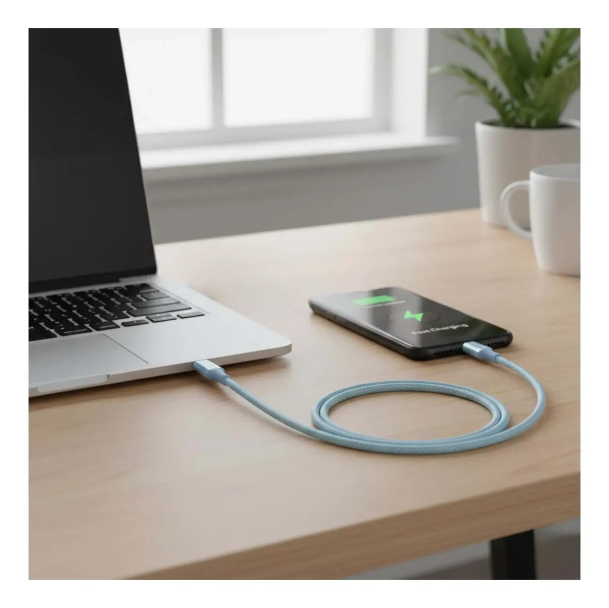 UGREEN L501 65247 Cable USB-C a USB-C 3A Max 2m