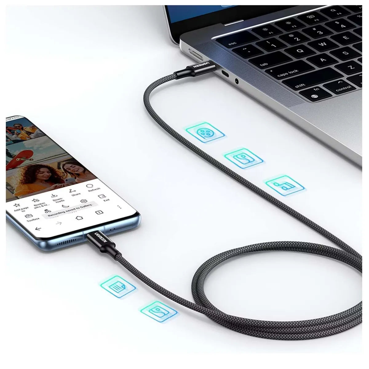 UGREEN L501 35254 Cable USB-C a USB-C 3A Max 1m