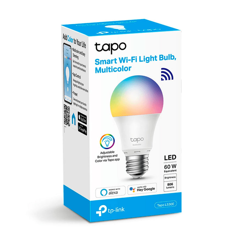 TP-LINK TAPO L530E, Foco Led Inteligente WIFI Multicolor regulable 806 lúmenes