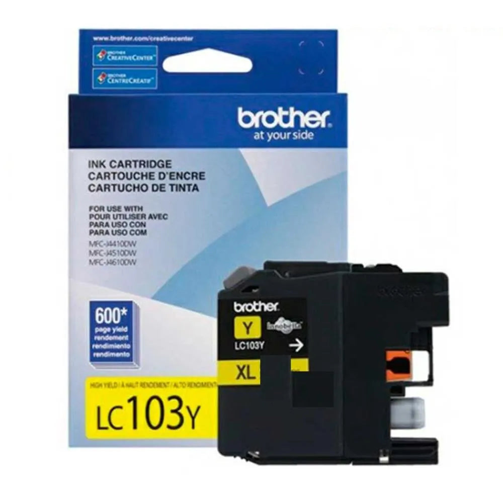 BROTHER LC103Y Cartucho de Tinta Color Amarilo 600 Paginas