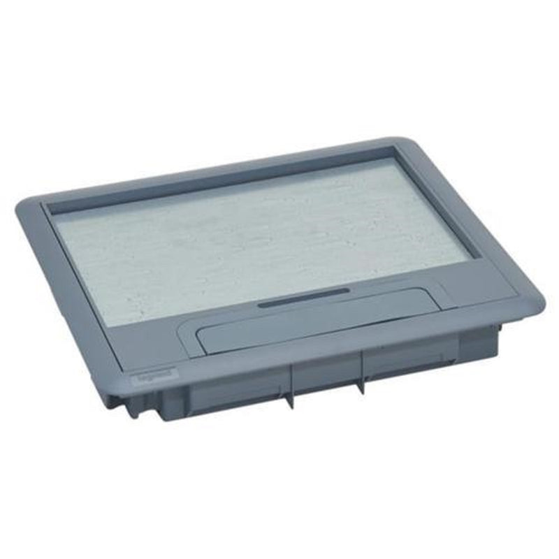 LEGRAND 088001, Tapa de Plástico + Moldura de caja de piso estándar para dispositivos de cableado 12/18 módulos