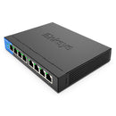 Switch Gigabit PoE+ de mesa empresarial LINKSYS LGS108P de 8 portas