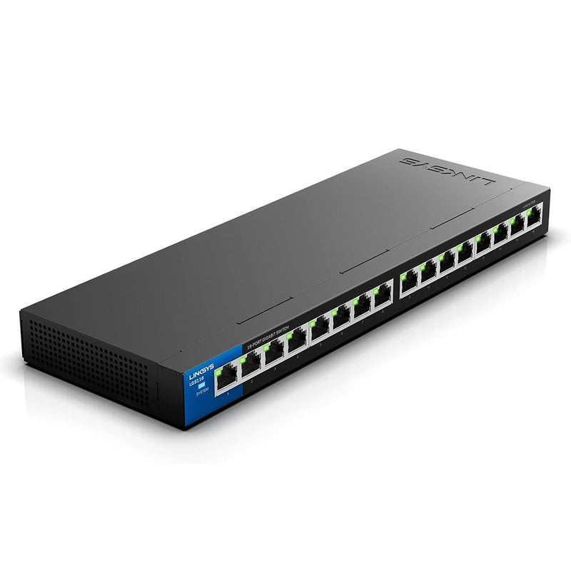 LINKSYS LGS116P Switch de 8 puertos Desktop Gigabit PoE+ con alimentación a través de Ethernet