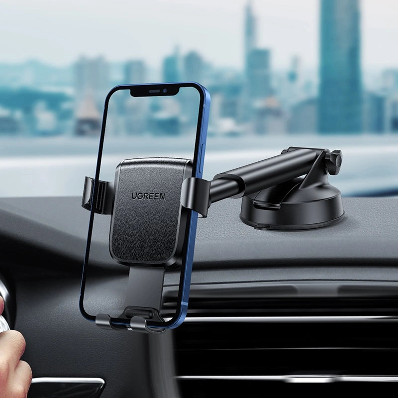 UGREEN LP200 60990B Soporte de Celular para Auto con Ventosa y Sistema de Sujeción por Gravedad