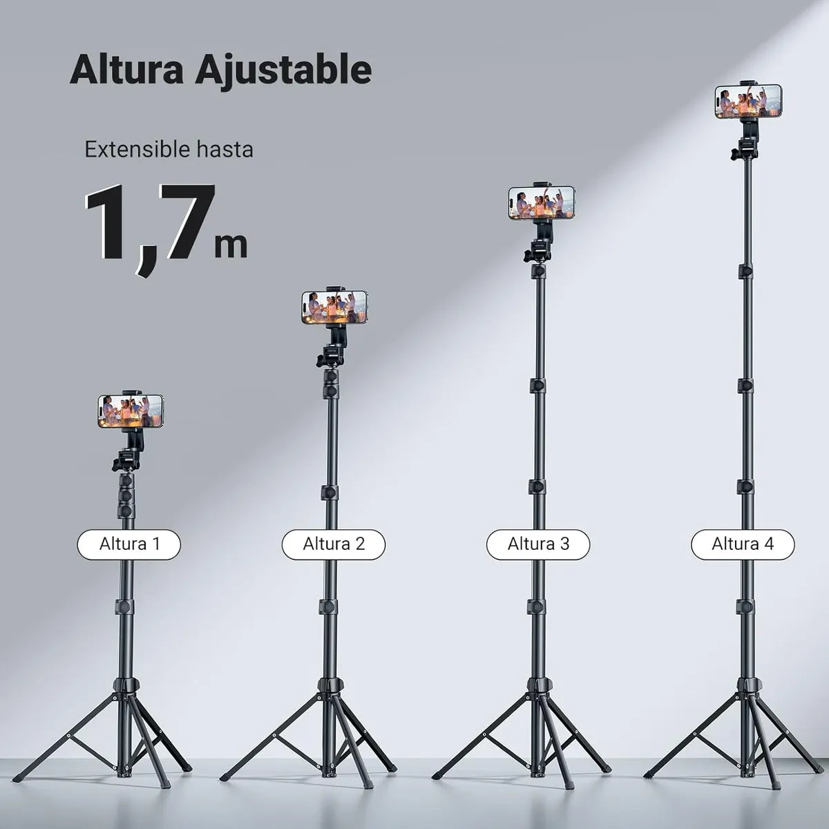UGREEN LP680 15609 Selfie Stick Trípode Extensible 3 en 1 Bluetooth