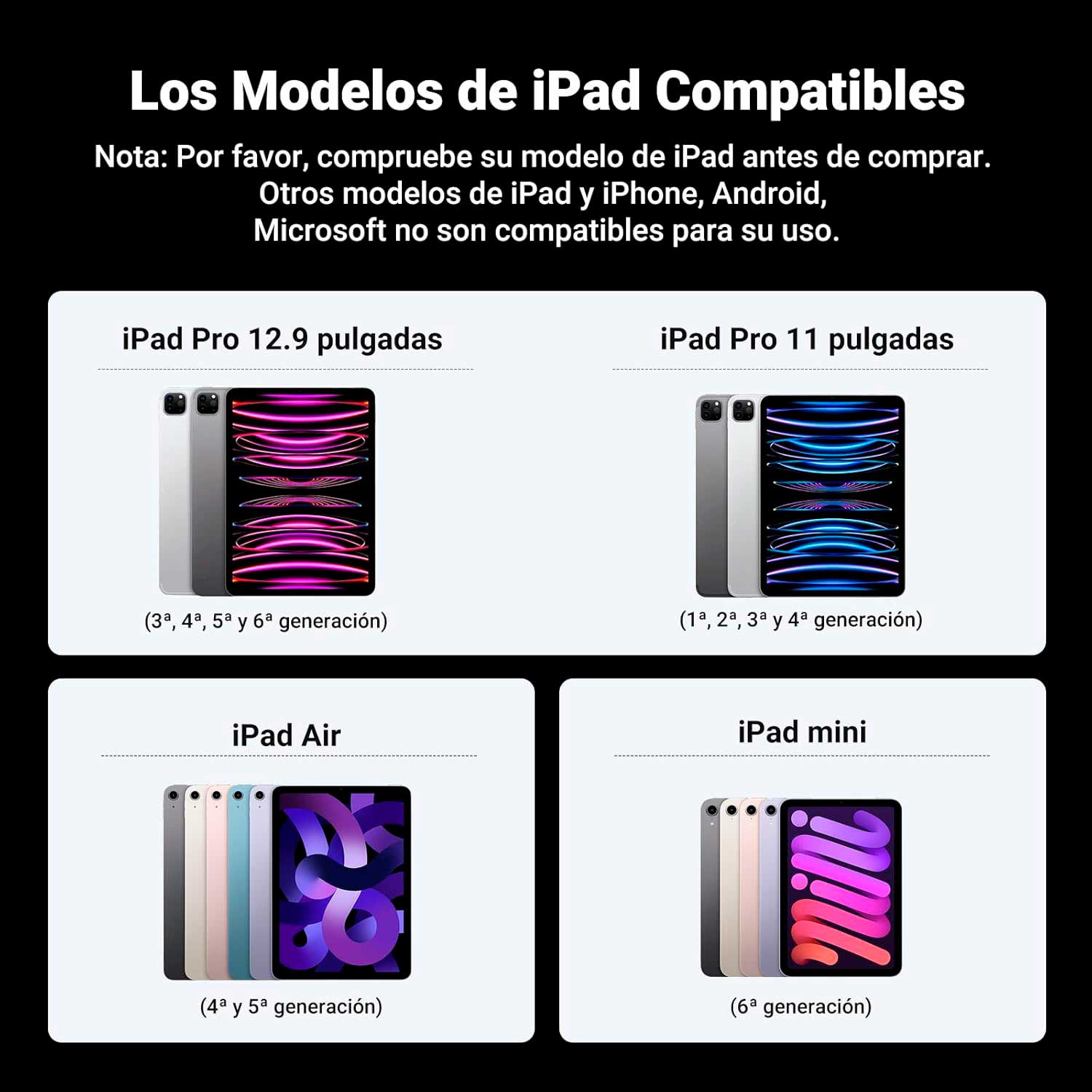 UGREEN lp707 35834  Lápiz Óptico iPad y iPad Pro Carga Magnética