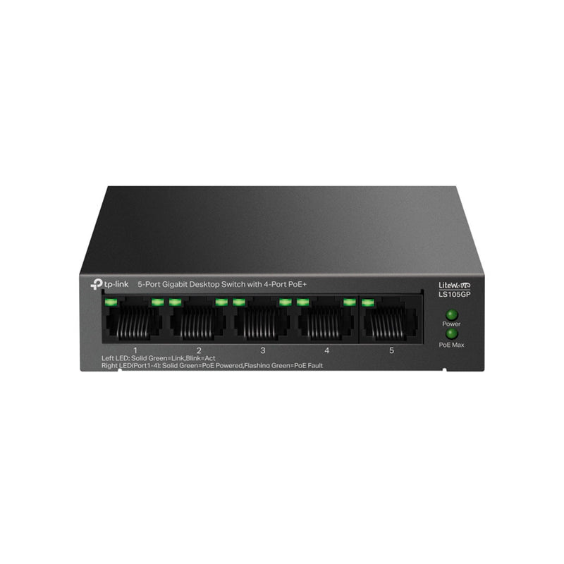 TP-LINK LS105GP Switch 5 Puertos Gigabit con 4P PoE+
