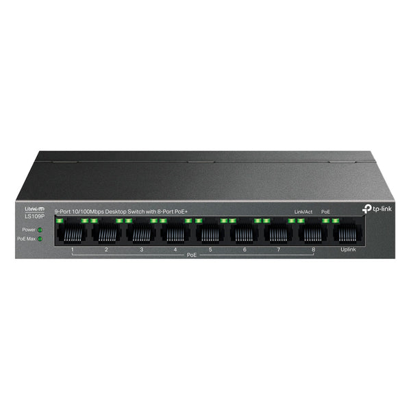 TP-LINK LS109P Switch 9 Puertos 10/100Mbps con 8P PoE+