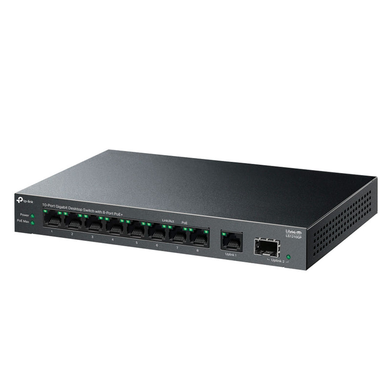 TP-LINK LS1210GP Switch 10 Puertos Gigabit con 8P PoE+