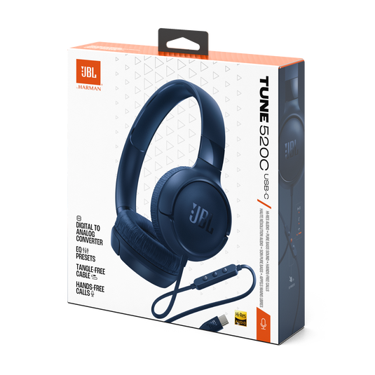 JBL JBLT520CBLUAM Auriculares 520C USB-C Non-TWS Azul