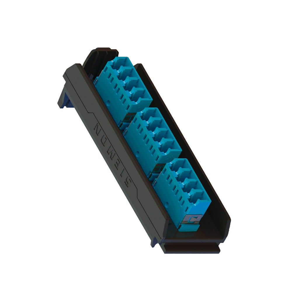 SIEMON LVA12-LCU-BC-A Placa Adaptador FO, LightVerse, con 12 Acopladores LC, Monomodo color Azul.