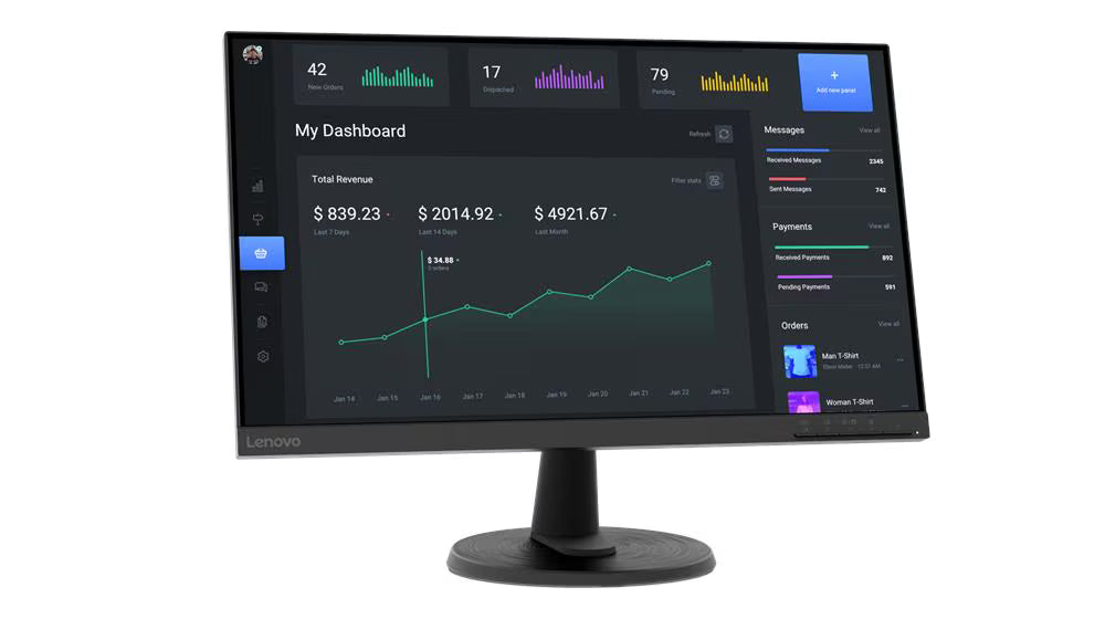 LENOVO 63DCKAR6LA ThinkVision C24-40 Monitor 23.8" FHD VA WLED