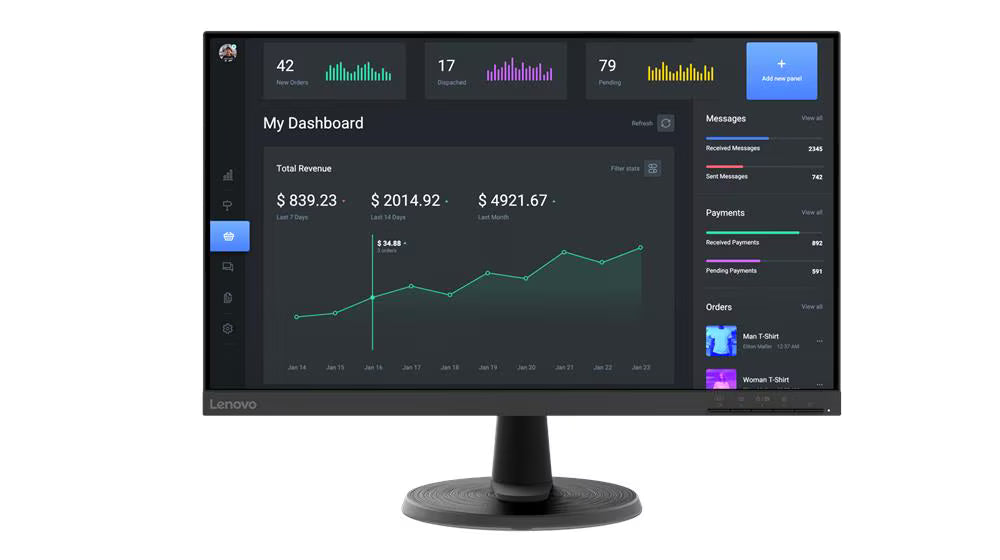 LENOVO 63DCKAR6LA ThinkVision C24-40 Monitor 23.8" FHD VA WLED
