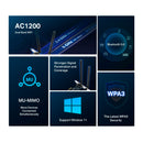 MERCUSYS MA30E Adaptador PCIe Bluetooth WiFi AC1200