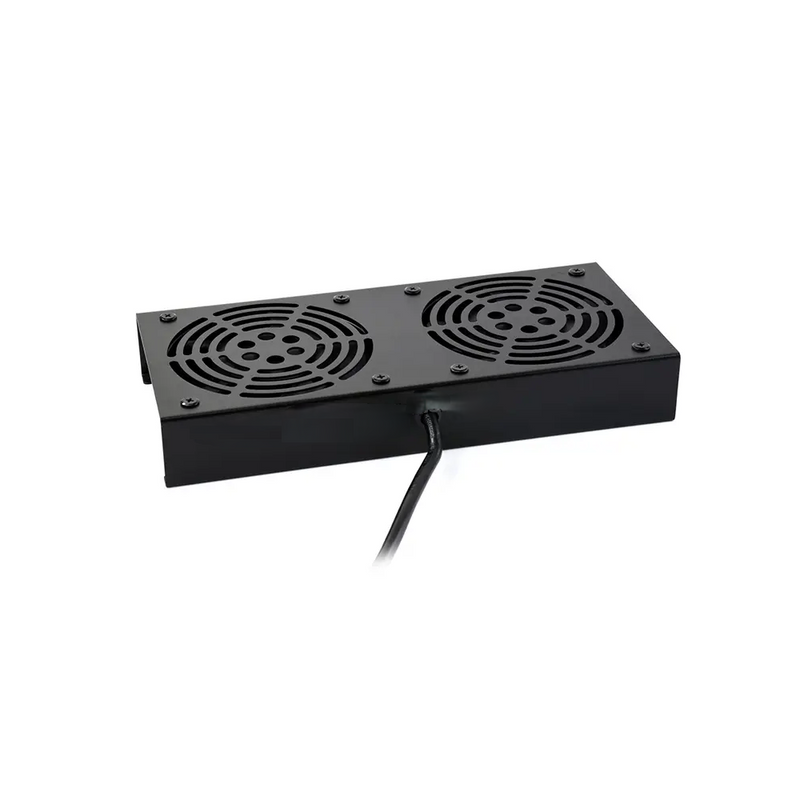 KIT 2 VENTILADORES CON CARCASA METALICA 12X12CM 12V 220VA INCLUYE REJILLA