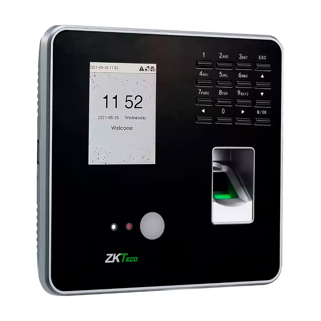 ZKTECO MB20 VL Control de Asistencia y Acceso con Lector de Huella, Rostro y Tarjeta