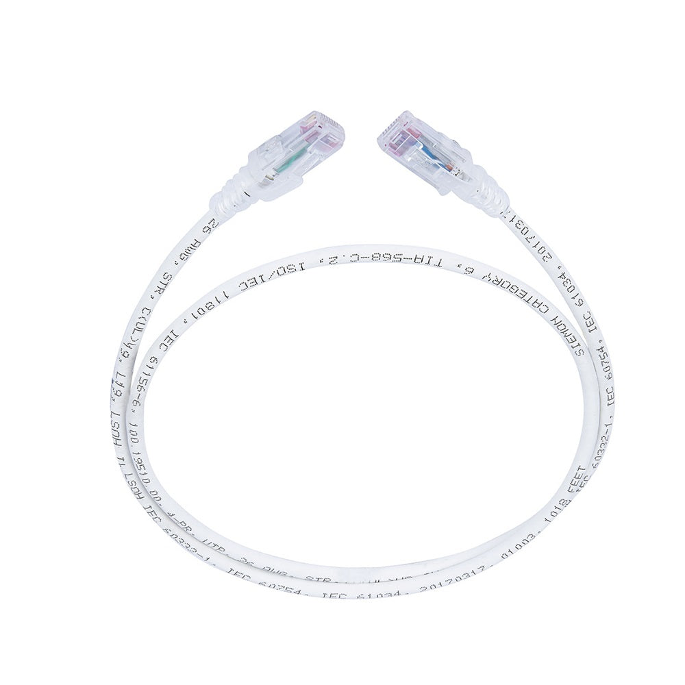 SIEMON MC6-03-02B Patch Cord Cat6 1M UTP Versión Bulk Color Blanco