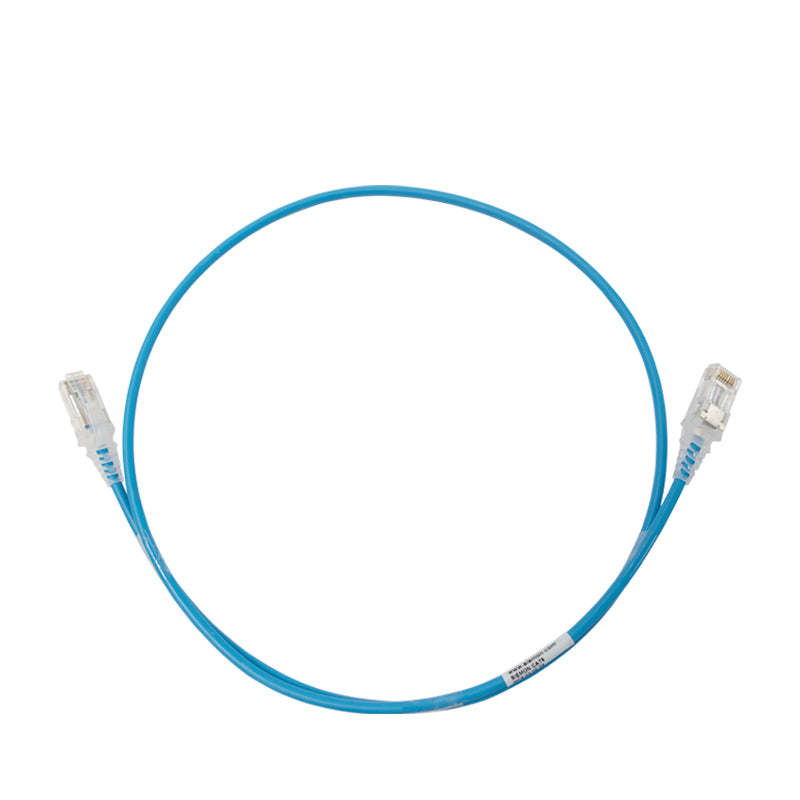 SIEMON MC6-03-06-28 Patch Cord UTP 28AWG RJ45 Cat6 LSZH 2,1 m Azul SkinnyPatch® (Empaque Individual)