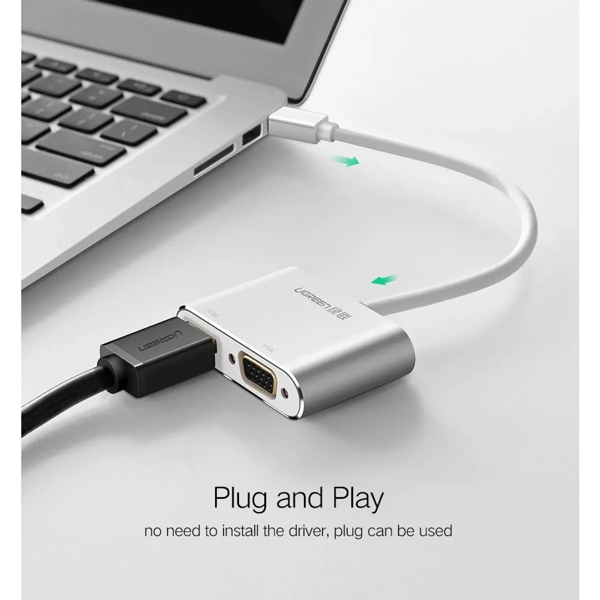 UGREEN MD115 20421 Adaptador Mini DisplayPort a HDMI y VGA
