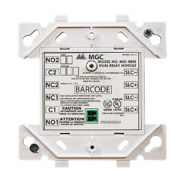 MIRCOM MIX-4045 Módulo de relé doble Serie FX400