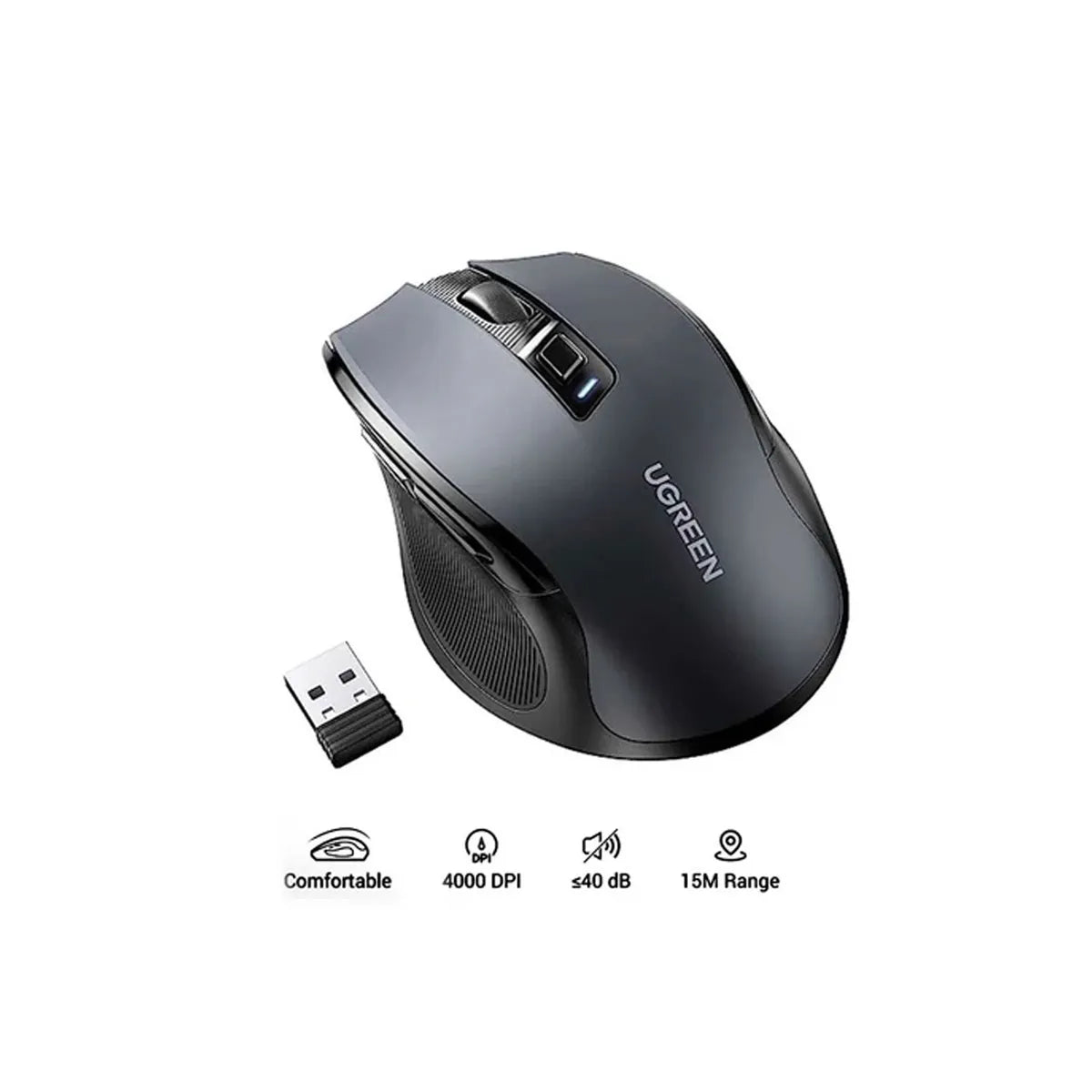 UGREEN MU006 15063 Mouse Ergonómico Inalámbrico