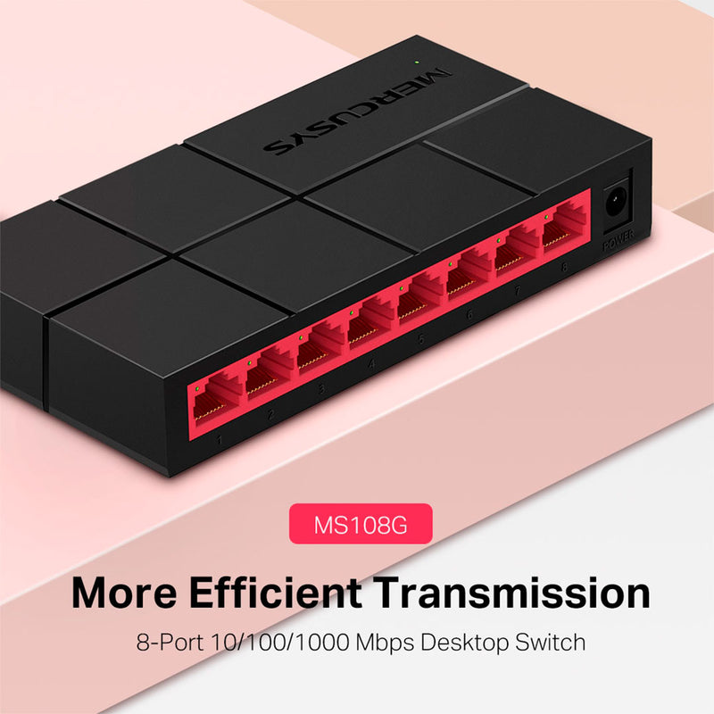 MERCUSYS MS108G Switch de escritorio de 8 puertos 10/10/1 000 mbps