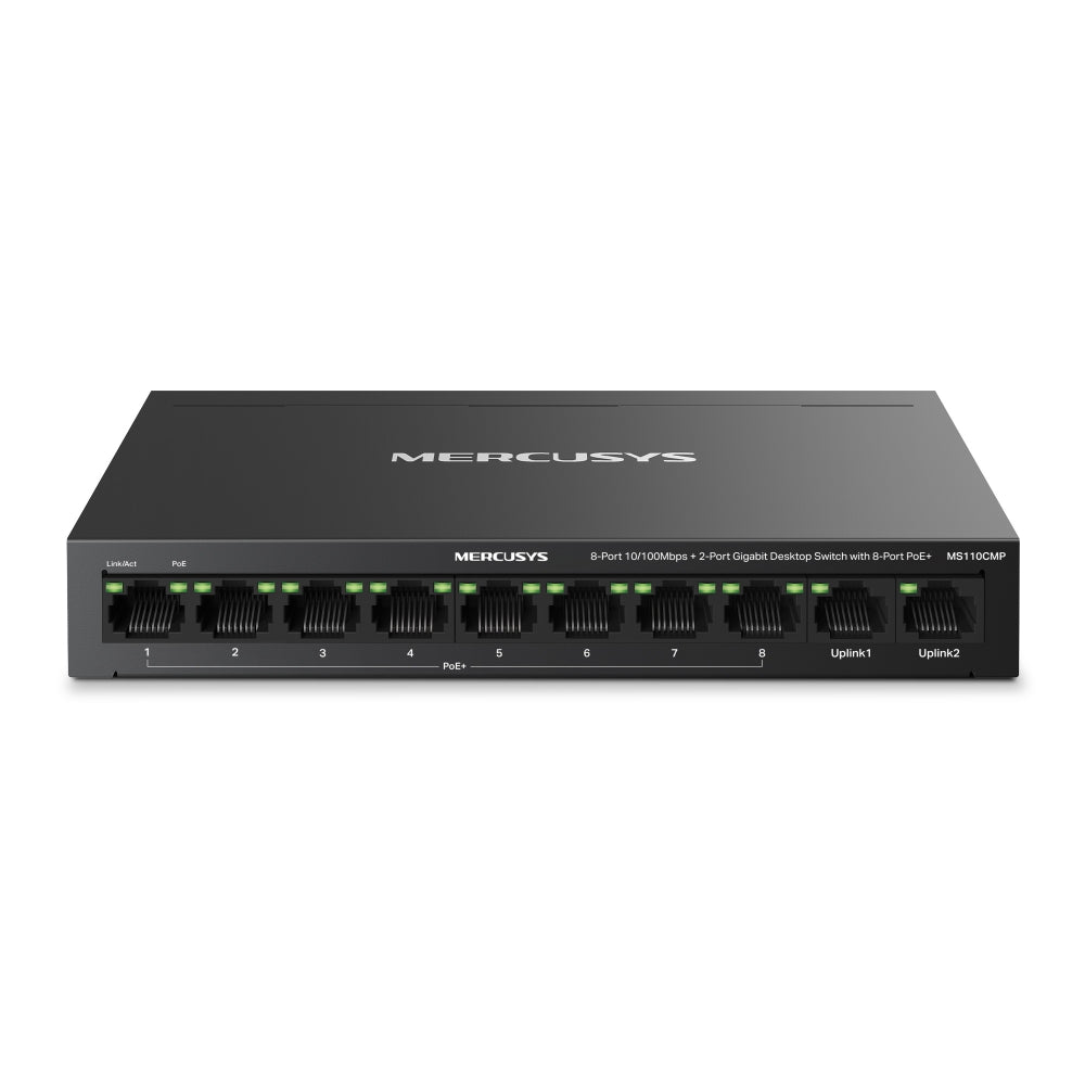 MERCUSYS MS110CMP Switch Gigabit 8 Puertos Fast con 2 Puertos POE+