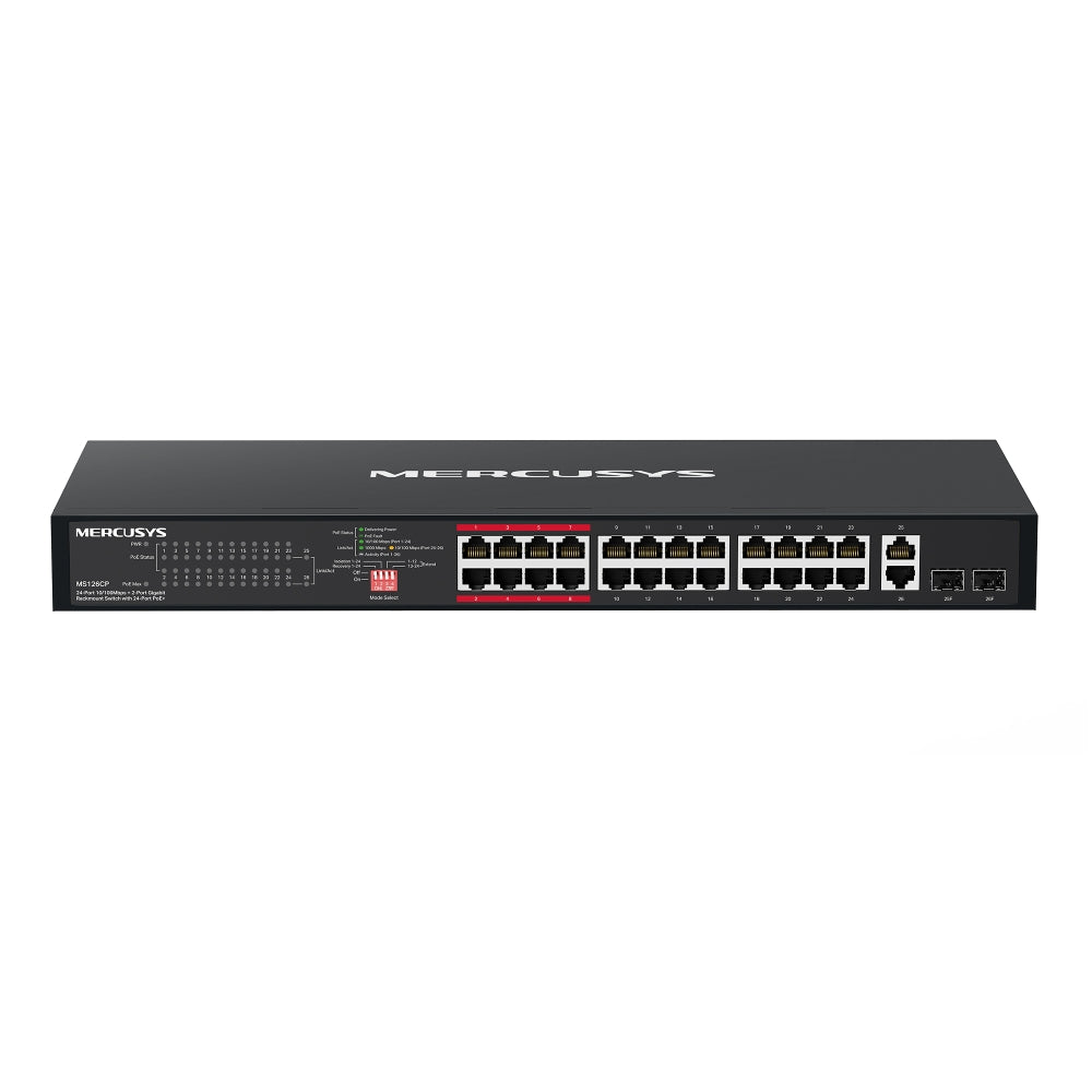 MERCUSYS MS126CP Switch Montaje En Rack 24 Puertos 10/100 Mbps