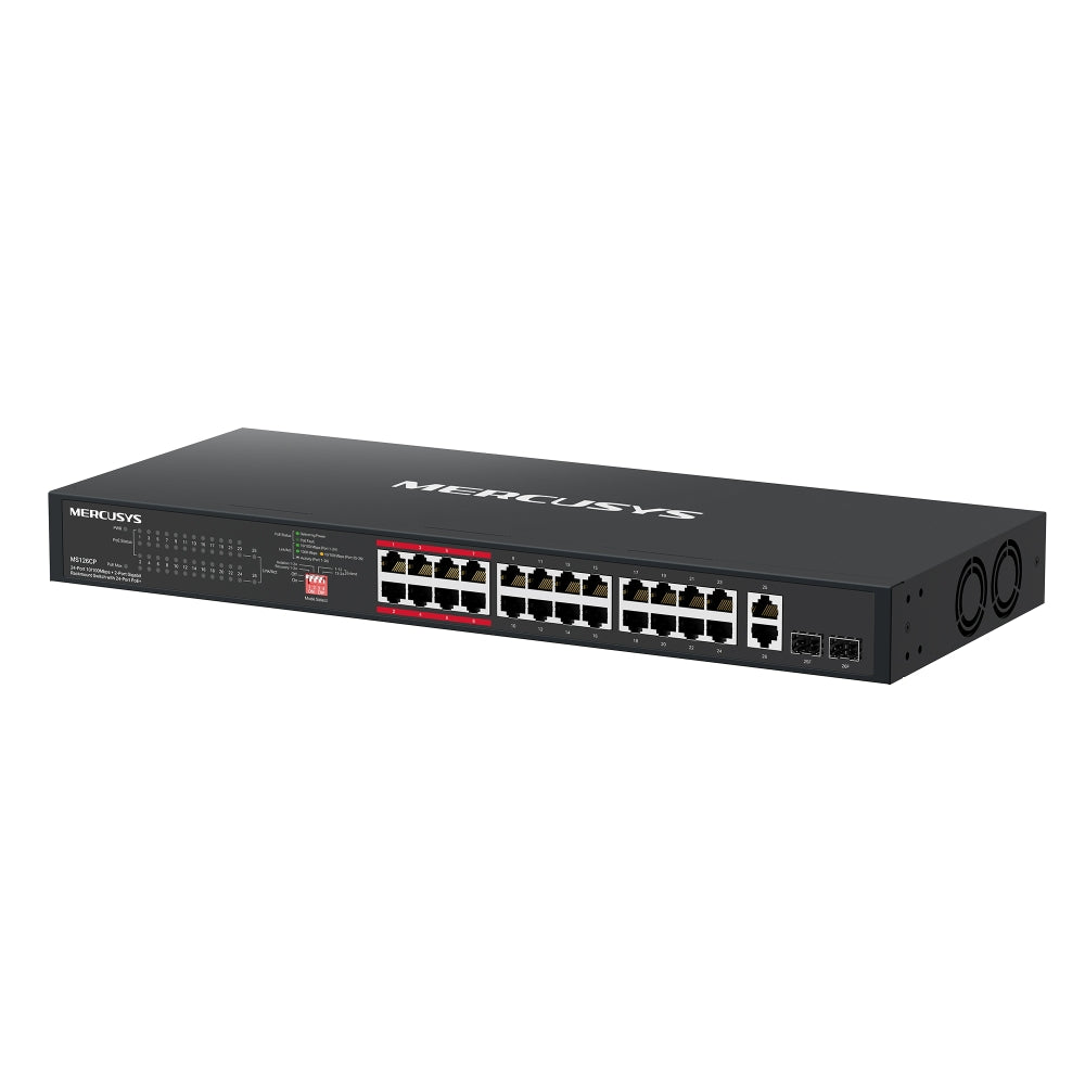 MERCUSYS MS126CP Switch Montaje En Rack 24 Puertos 10/100 Mbps